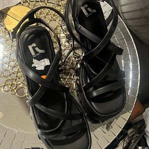 Strappy wedge sandals
